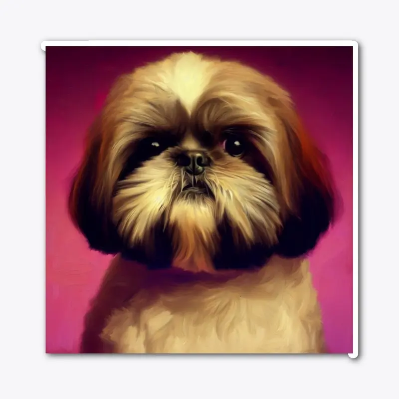 Magenta Renaissance: The Serene Shih Tzu