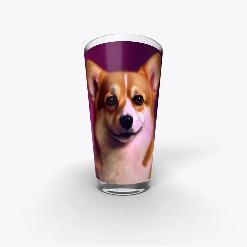 Magenta Renaissance: Enchanting Corgi